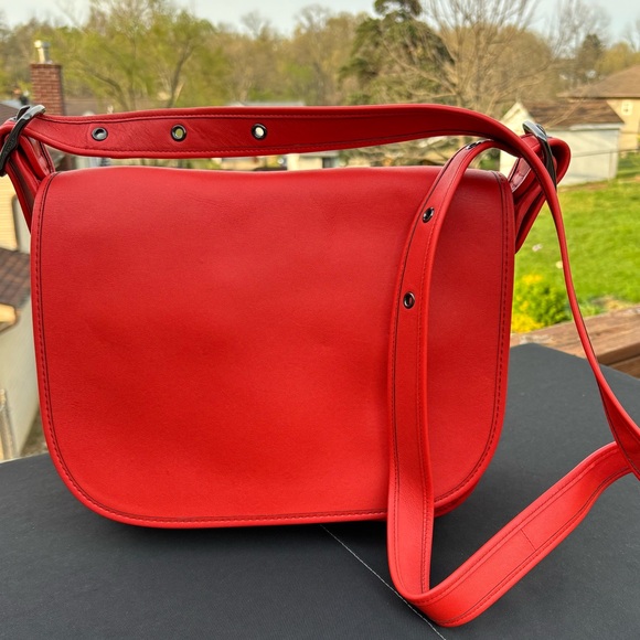Coach Saddle Bag in Deep Coral Crossbody - Picture 10 of 11